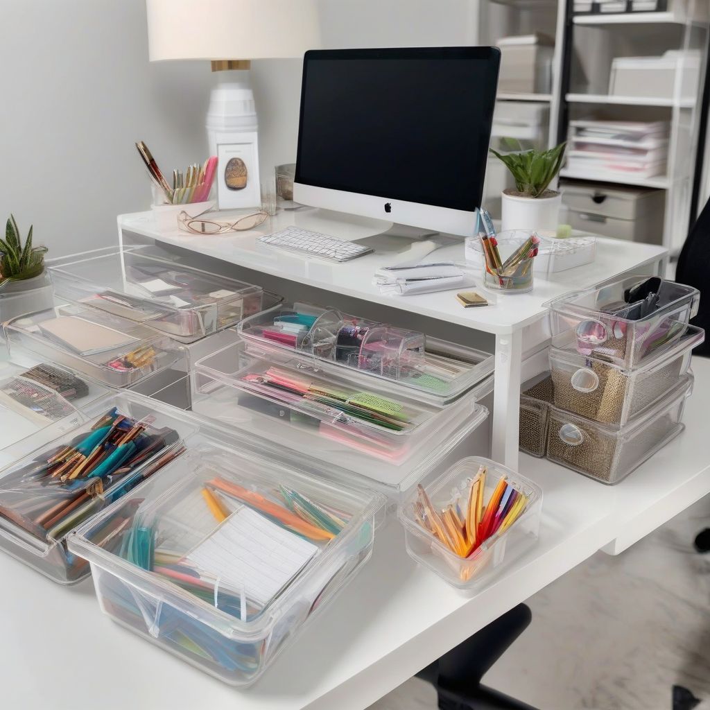 Clear Office Desk Organizer